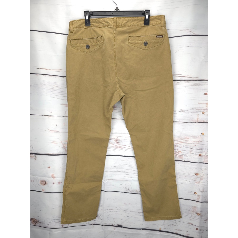 Prana Straight Fit Khaki‎ Chino Pants Mens Size 36 Casual Outdoor - Picture 2 of 6